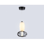 Подвесной светодиодный светильник Ambrella light LH11007 BK/FR черный/белый матовый 15W 3000K D220*350, фото8