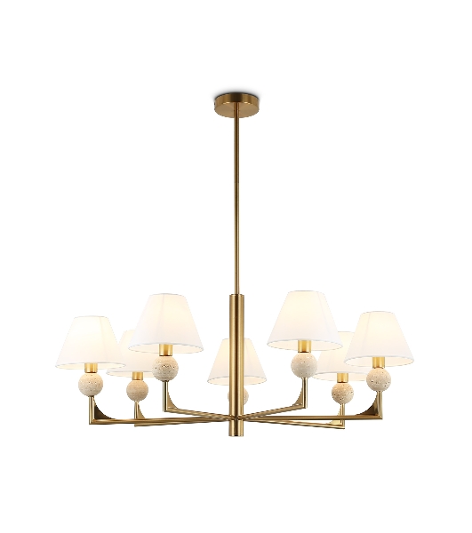 Люстра Ambrella light LH75162/7 BS/FR латунь/белый матовый E14*7 max 40W D890*580