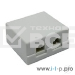 Монтажное оборудование 5bites Розетка LY-SB02-A внешняя RJ-45 5e кат., 2порт., фото 1