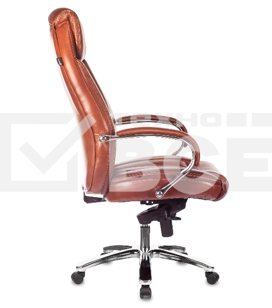 Кресло руководителя Бюрократ T-9922SL светло-коричневый Leather Eichel кожа крестовина металл хром