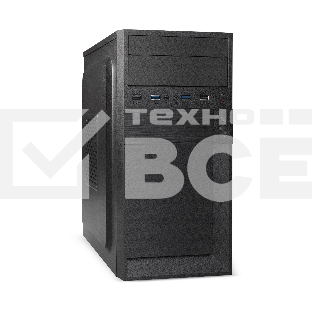 Корпус Minitower ExeGate EX291144RUS BAA-105U2-01 (mATX, без БП, 2*USB+2*USB3.0, аудио, черный)