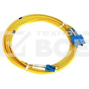 Патч-корд оптический (SM), 9/125 (OS2), LC/UPC-SC/UPC, 3 мм  (Duplex), LSZH, 2 м