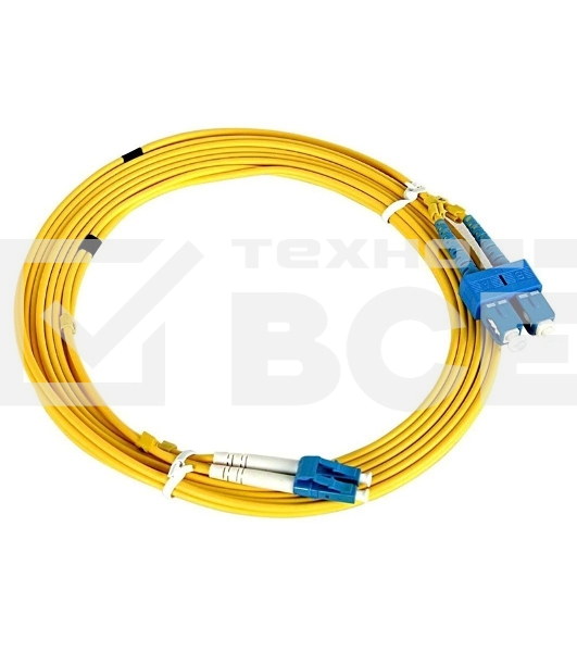 Патч-корд оптический (SM), 9/125 (OS2), LC/UPC-SC/UPC, 3 мм (Duplex), LSZH, 2 м