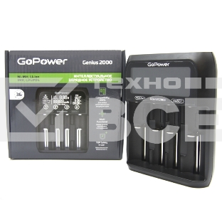 З/У для аккумуляторов GoPower Genius2000 Ni-MH/Ni-Cd/Li-ion/IMR/LiFePO4 4 слота (1/40)