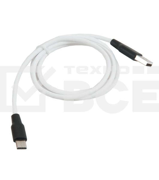 Кабель USB HOCO X21 Silicone для Type-C, 2.0А, 3.0A, длина 1.0м, белый