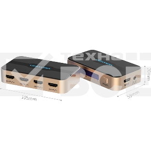 Разветвитель - сплиттер Vention HDMI 19F/4x19F на 4 монитора ACCG0