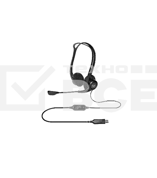 Наушники с микрофоном Logitech 960 черный 2.4м накладные оголовье (981-000100)