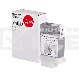 Струйный картридж Sakura 6704B001 (PFI-107 MBK) для Canon, черный матовый, 130 мл.
