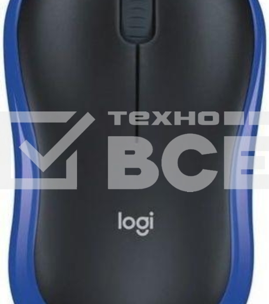 Мышь беспроводная Logitech M185 синий, 1000 dpi, радиоканал, USB, кнопки - 3