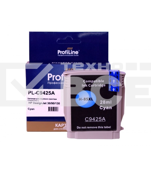 Струйный картридж PL-C9425A (№85) для принтеров HP DesignJet 30/90/130 с чернилами Cyan ProfiLine