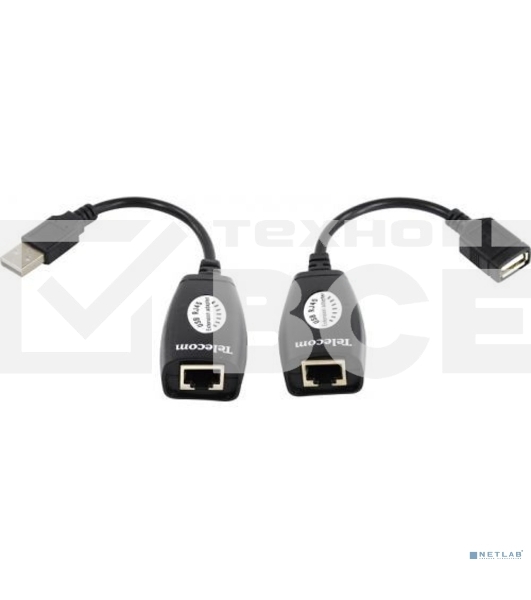 Адаптер-удлинитель USB-AMAF/RJ45, по витой паре до 45m , Telecom <TU824>