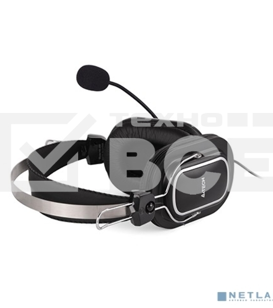 Наушники с микрофоном A4Tech HU-50 черный 2м накладные USB оголовье