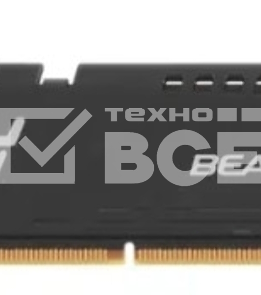 Оперативная память Kingston Fury Beast, DDR5, 8GB (1x8GB), 5600MHz, CL40, с радиаторами, черный