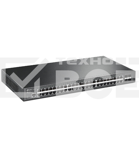 Коммутатор Jetstream 48-port gigabit L2+ managed switch with 4-gigabit uplink ports, 48 10/100/1000Mbps RJ-45 port, 4 1000Mbps SFP slots