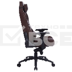 Кресло игровое Cactus CS-CHR-0112BR коричневый, сиденье коричневый, эко.кожа, с подголов. крестовина металл, пластик черный, фото8