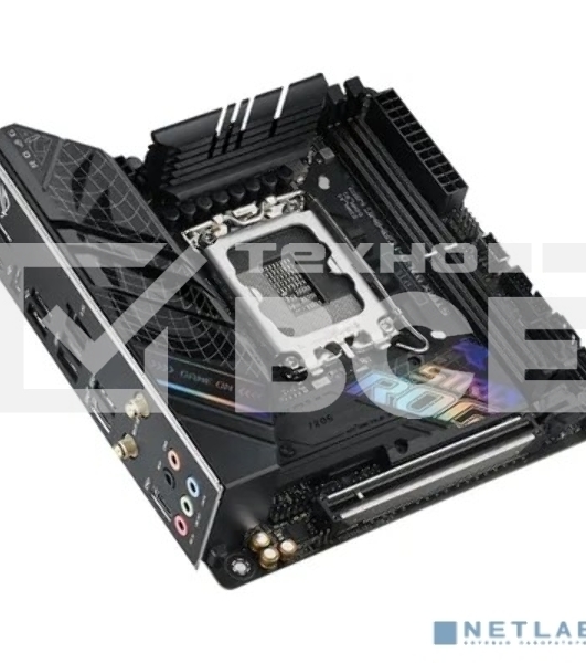 Материнская плата ASUS ROG STRIX B760-I GAMING WIFI, LGA 1700, Intel B760, 2xDDR5, 4xSATA, 2xM.2, 1xPCIe 5.0 x16, 1xHDMI, 1xDP, 1x 2.5Gb LAN, 3xUSB-A 2.0, 3xUSB-A 3.2 Gen 1, 1xUSB-C 3.2 Gen 1, 1xUSB-C 3.2 Gen 2x2, 5x3.5 мм, 7.1, Mini-ITX