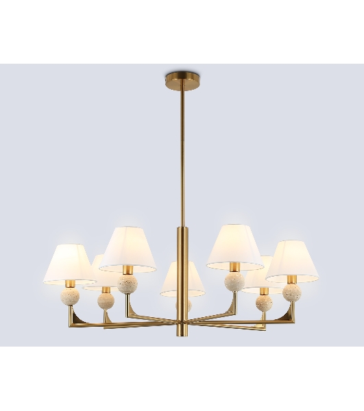 Люстра Ambrella light LH75162/7 BS/FR латунь/белый матовый E14*7 max 40W D890*580