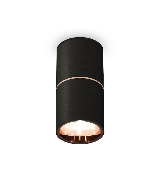 Светильник Ambrella Light XS6302083 SBK/PPG черный песок/золото розовое полированное MR16 GU5.3 (C6302, A2063, N6114)