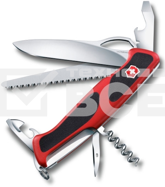 Нож перочинный Victorinox RangerGrip 79 (0.9563.MC) 130мм 12функций красный/черный карт.коробка