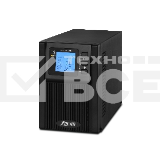 Источник бесперебойного питания PowerMan Online 1000 PLUS (1000ВА/800Вт, Online-Double conversion/LCD Display/USB/Software/RJ11/45,RS-232)