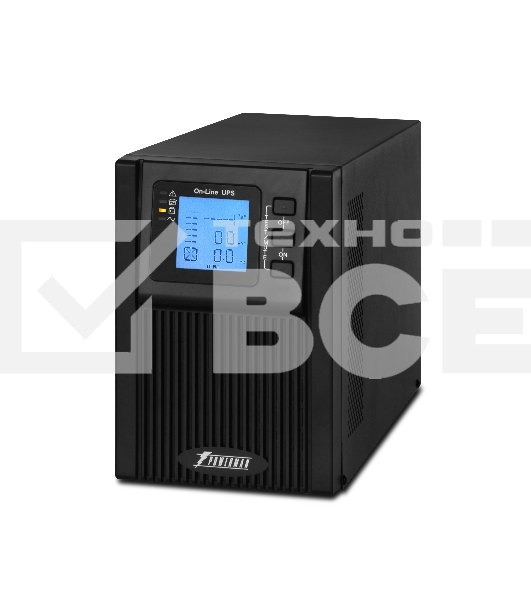 Источник бесперебойного питания PowerMan Online 1000 PLUS (1000ВА/800Вт, Online-Double conversion/LCD Display/USB/Software/RJ11/45,RS-232)