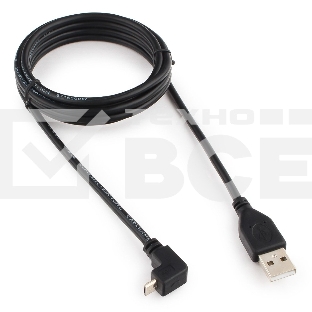 Кабель Gembird/Cablexpert Pro CCP-mUSB2-AMBM90-6, AM/microBM 5P, 1,8м, угловой, экран, черный