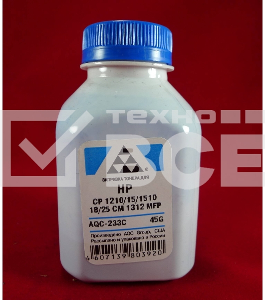 Тонер HP CP 1210/15/1510/18/25/CM 1312 MFP Cyan, (фл.45г.) AQC фас. Россия