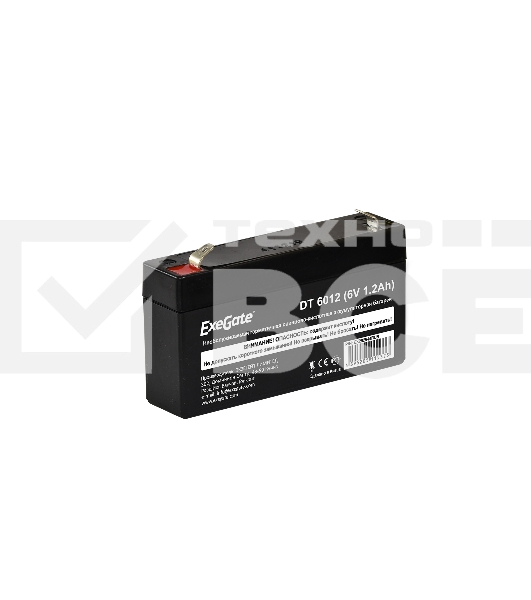 Батарея ExeGate DT 6012 (6V 1.2Ah), клеммы F1