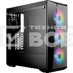 Корпус без блока питания Cooler Master MasterBox 5 Lite RGB, USB 3.0 x 2, 1xFan, 3x120mm ARGB Fan, Black, Splitter cable + Controller, ATX, w/o PSU, фото2