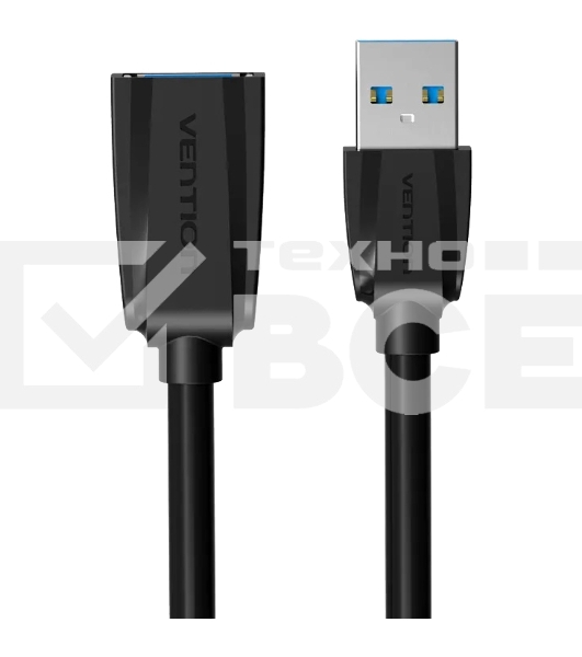 Кабель-удлинитель Vention USB 3.0 AM/AF - 1.5м Black Edition