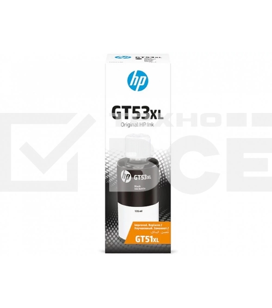 Емкость с чернилами HP GT53XL для GT 5810/5820/Ink Tank 115/315/319/419/415/Smart Tank 515/615, черный (135 ml), 6000 стр.