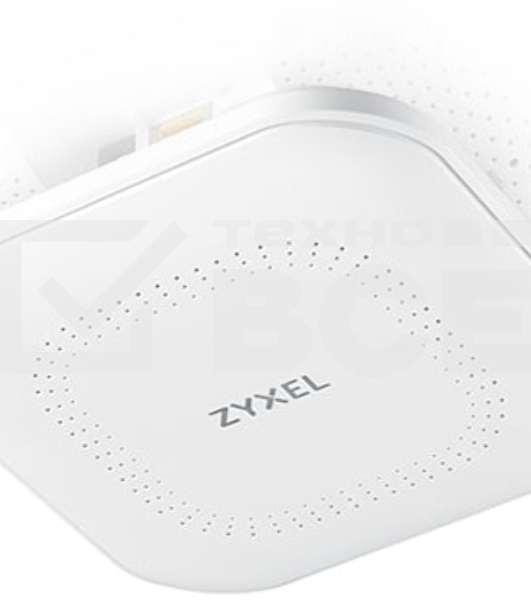 Точка доступа Zyxel NebulaFlex NWA90AX PRO, WiFi 6, 802.11a/b/g/n/ac/ax (2,4 и 5 ГГц), MU-MIMO, антенны 3x3, до 575+2400 Мбит/с, 1xLAN 2.5GE, PoE, защита от 4G/5G, БП в комплекте