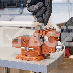 Тиски слесарные Sparta 100мм поворотные с наковальней, фото9