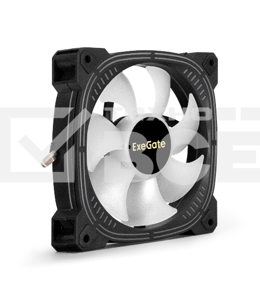 Вентилятор для корпуса ExeGate EX12025H6PSU-PWM.ARGB черный, 120 мм, 1200 об/мин, 33 дБ, 6 pin