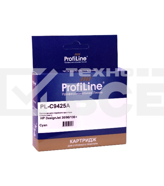 Струйный картридж PL-C9425A (№85) для принтеров HP DesignJet 30/90/130 с чернилами Cyan ProfiLine