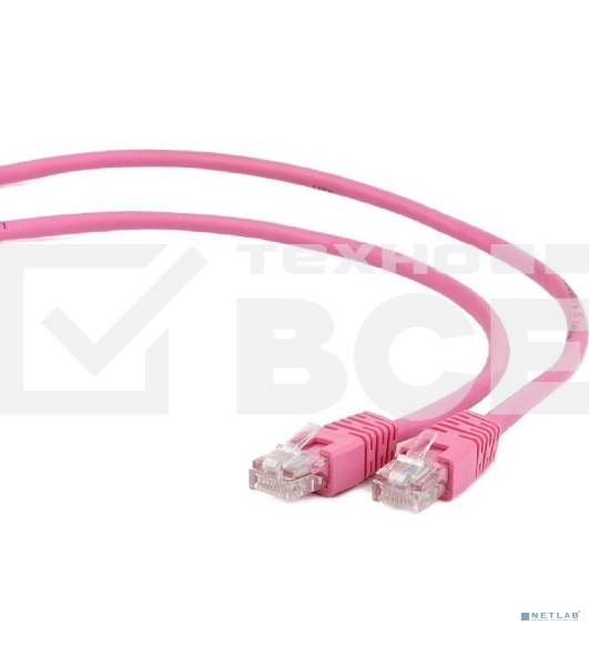 Патч-корд UTP Cablexpert PP12-3M/RO   кат.5e, 3м, литой, многожильный (розовый)