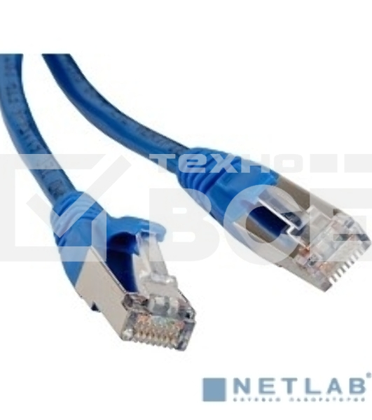 Патч-корд Hyperline PC-LPM-STP-RJ45-RJ45-C5e-0.5M-LSZH-BL Патч-корд F/­UTP, экранированный, Cat.5e, LSZH, 0.5 м, синий
