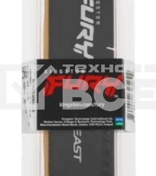 Оперативная память Kingston Fury Beast, DDR5, 8GB (1x8GB), 5600MHz, CL40, с радиаторами, черный