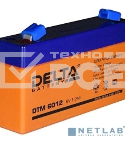 Батарея Delta DTM 6012 (1.2 А\ч, 6В) свинцово- кислотный аккумулятор