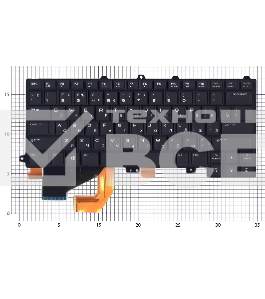 Клавиатура для ноутбука Dell Alienware 14 черная