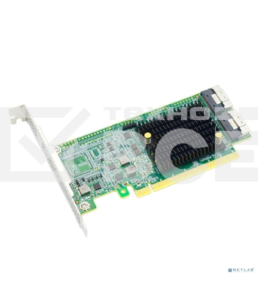 Адаптер для SSD PCIe x16 to Two SlimSAS SFF-8654 8i Retimer Adapter