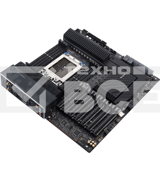 Материнская плата ASUS Pro WS WRX80E-SAGE SE WIFI, sWRX8, AMD WRX80, 8xDDR4, 8xSATA, 3xM.2, 7xPCI-E 4.0 x16, 2x 10Gb LAN, 8xUSB-A 3.2 Gen 2, 5x3.5 мм, 7.1, E-ATX