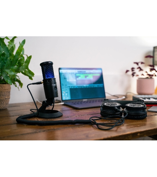 Микрофон проводной Audio-Technica AT2020USBX 2.0м черный