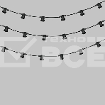 Гирлянда Neon-night Белт-Лайт 2 жилы, 50м, шаг 20см, 250 патронов E27, IP65, черный круглый провод, фото6