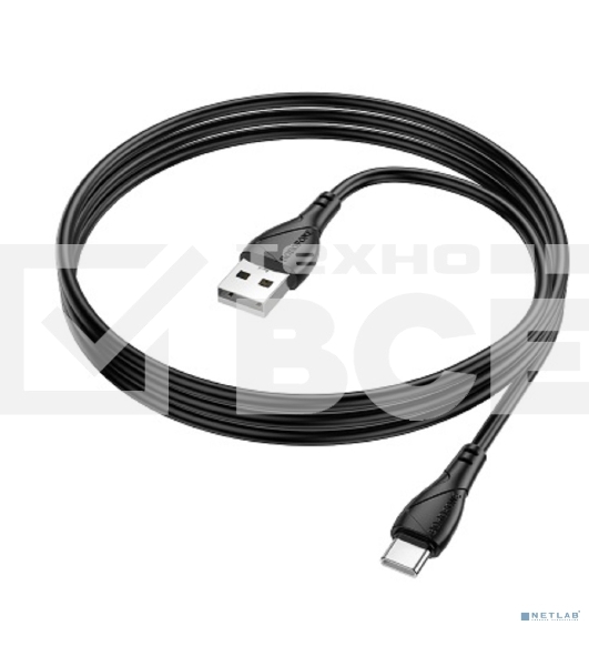 Дата-кабель BOROFONE BX121/USB кабель Type-C/1m/3A/черный