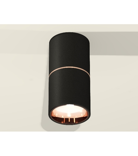 Светильник Ambrella Light XS6302083 SBK/PPG черный песок/золото розовое полированное MR16 GU5.3 (C6302, A2063, N6114)