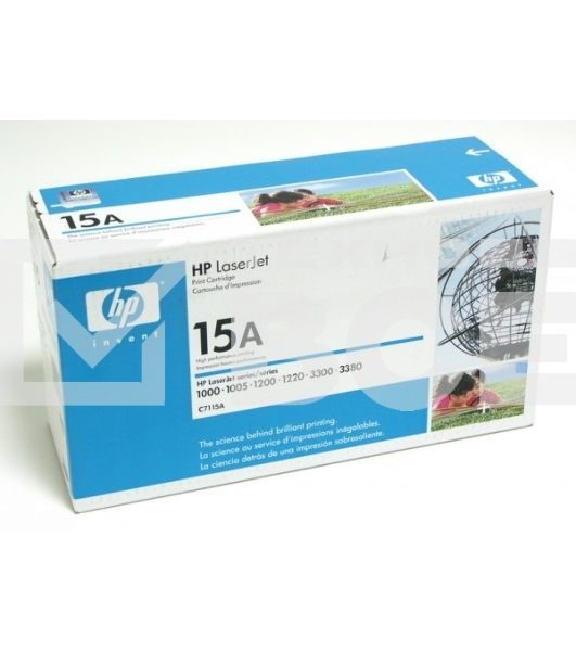 Картридж лазерный HP C7115A черный LJ 1000W/1200/1220/3300, (2500стр.)