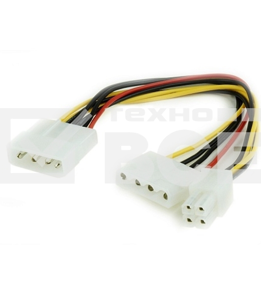 Разветвитель питания Cablexpert CC-PSU-4, Molex->Molex + ATX 4 пин