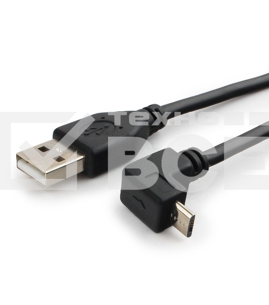 Кабель Gembird/Cablexpert Pro CCP-mUSB2-AMBM90-6, AM/microBM 5P, 1,8м, угловой, экран, черный