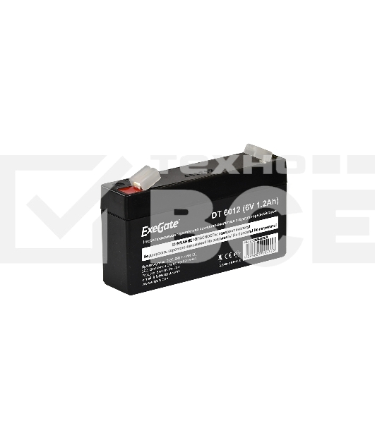 Батарея ExeGate DT 6012 (6V 1.2Ah), клеммы F1